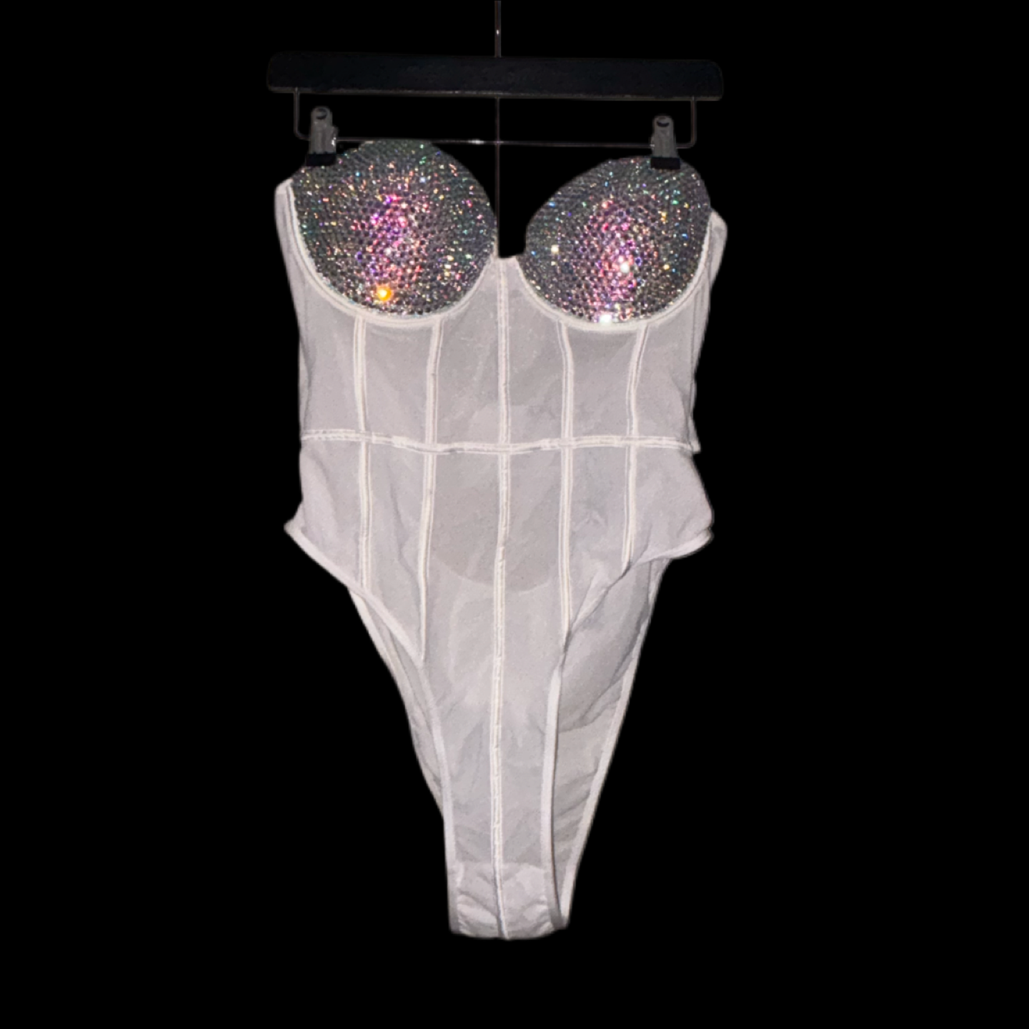 Crystal AB Iridescent Rhinestone Corset