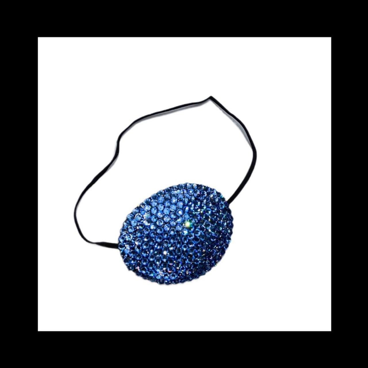 Light Sapphire Blue Fancy Crystal Eye Patch