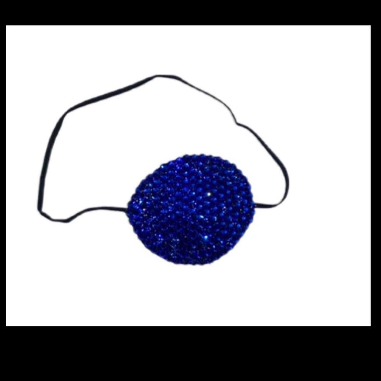 Sapphire Blue Fancy Crystal Eye Patch