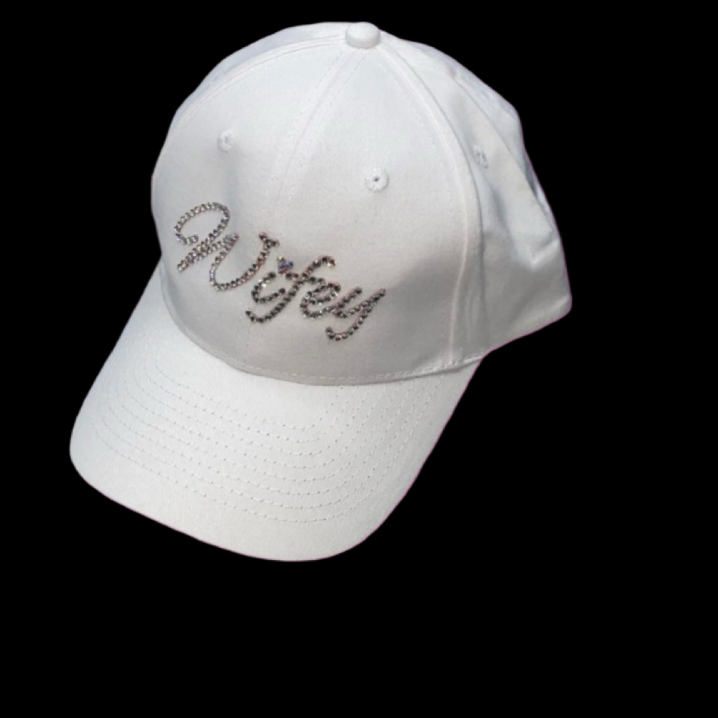 Wifey Baseball Hat With Luxe Crystals & Crystal AB