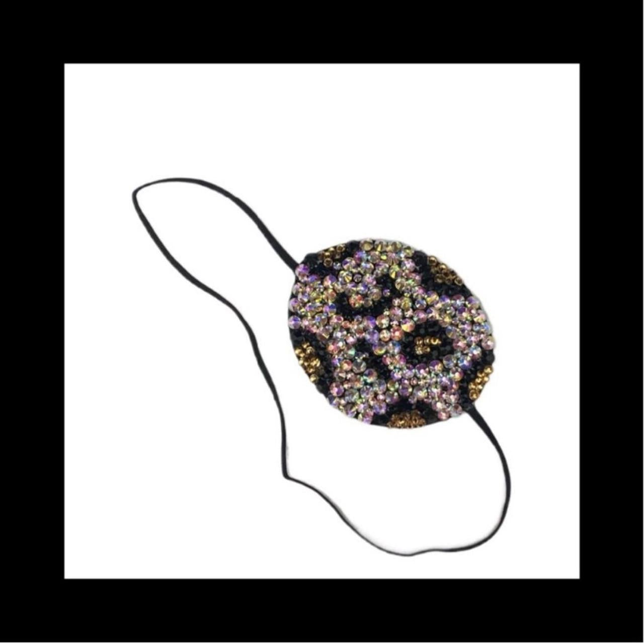 Crystal AB Leopard Print Design Fancy Eye Patch