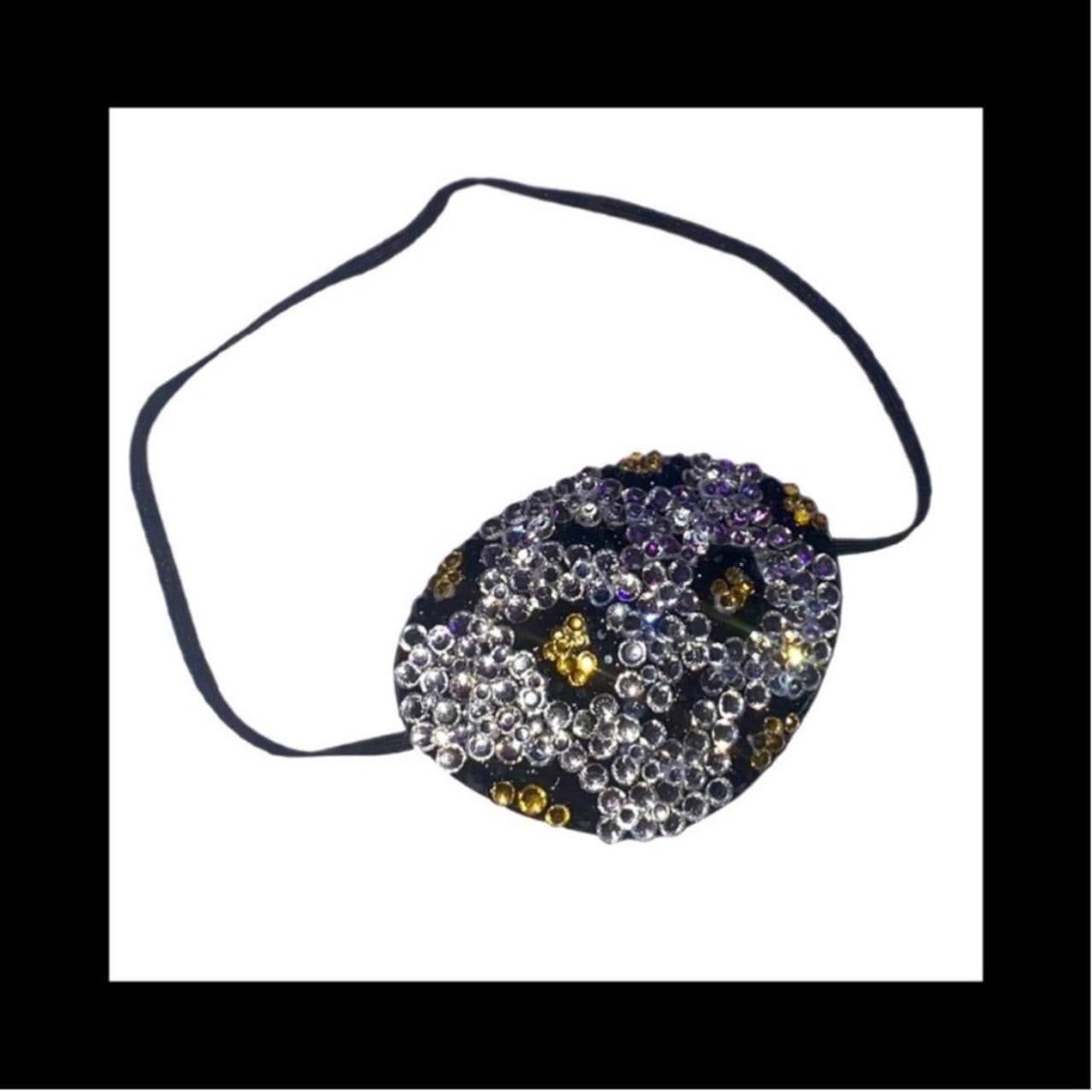 Crystal Leopard Print Design Fancy Eye Patch