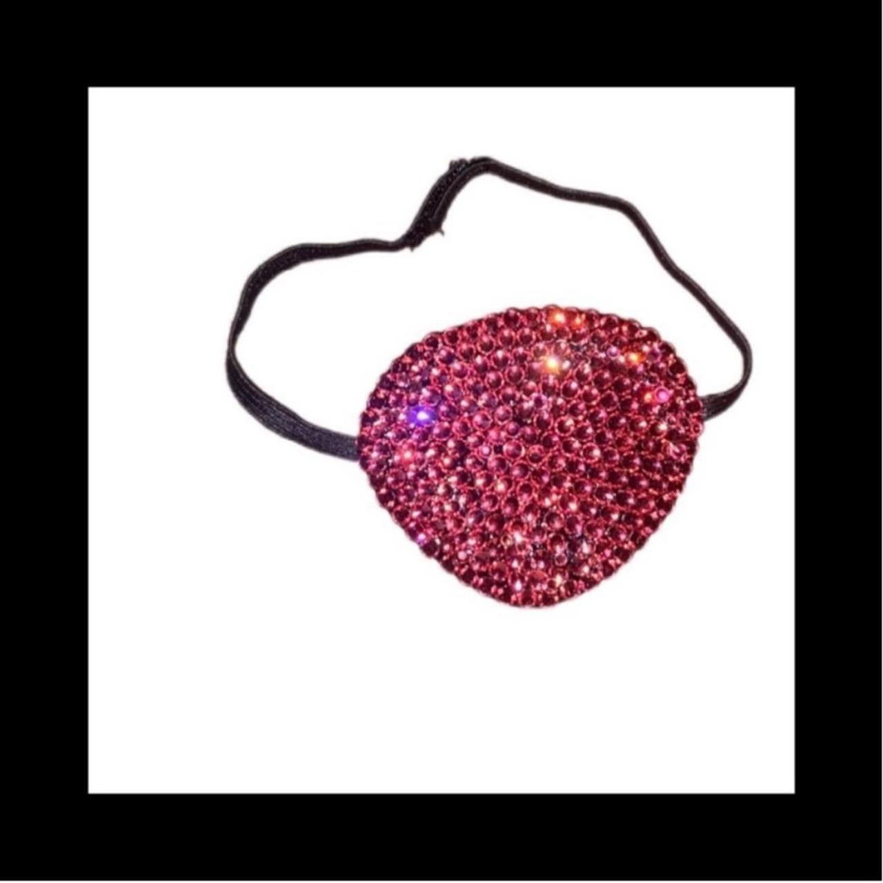 Rose Pink Crystal Diamond Fancy Crystal Eye Patch